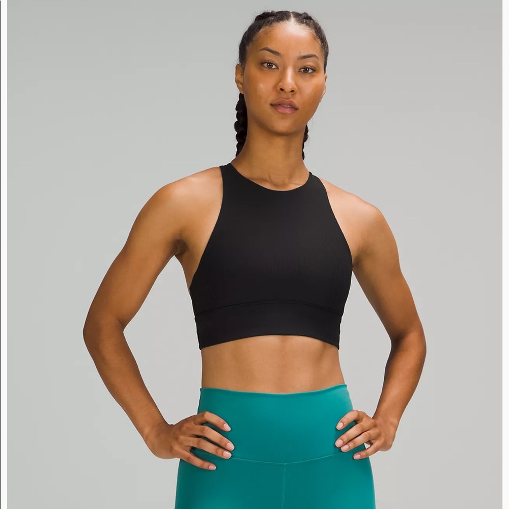 Energy High-Neck Longline Ribbed Luxtreme Bra - Size 10